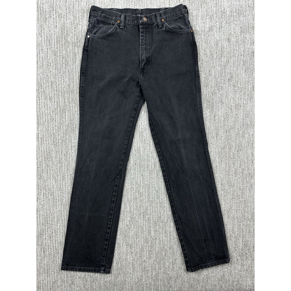 Vintage Wrangler Jeans Black 936WBK Cowboy Cut Mens 31x33.5 Tag32x34 Made In USA
